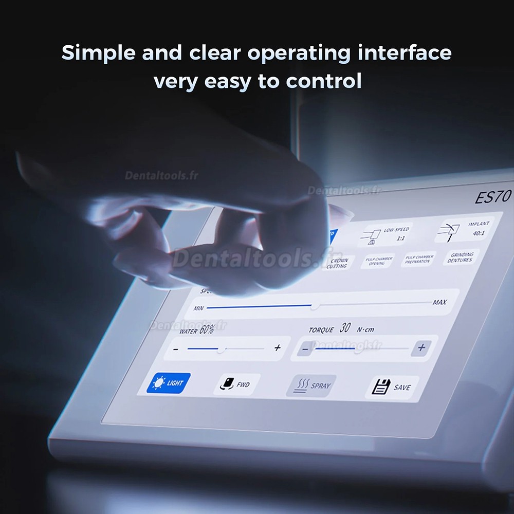 Jinme ES70 syst&egrave;me chirurgical motoris&eacute; pour pose d'implant et chirurgie orale avec 4 contre-angles